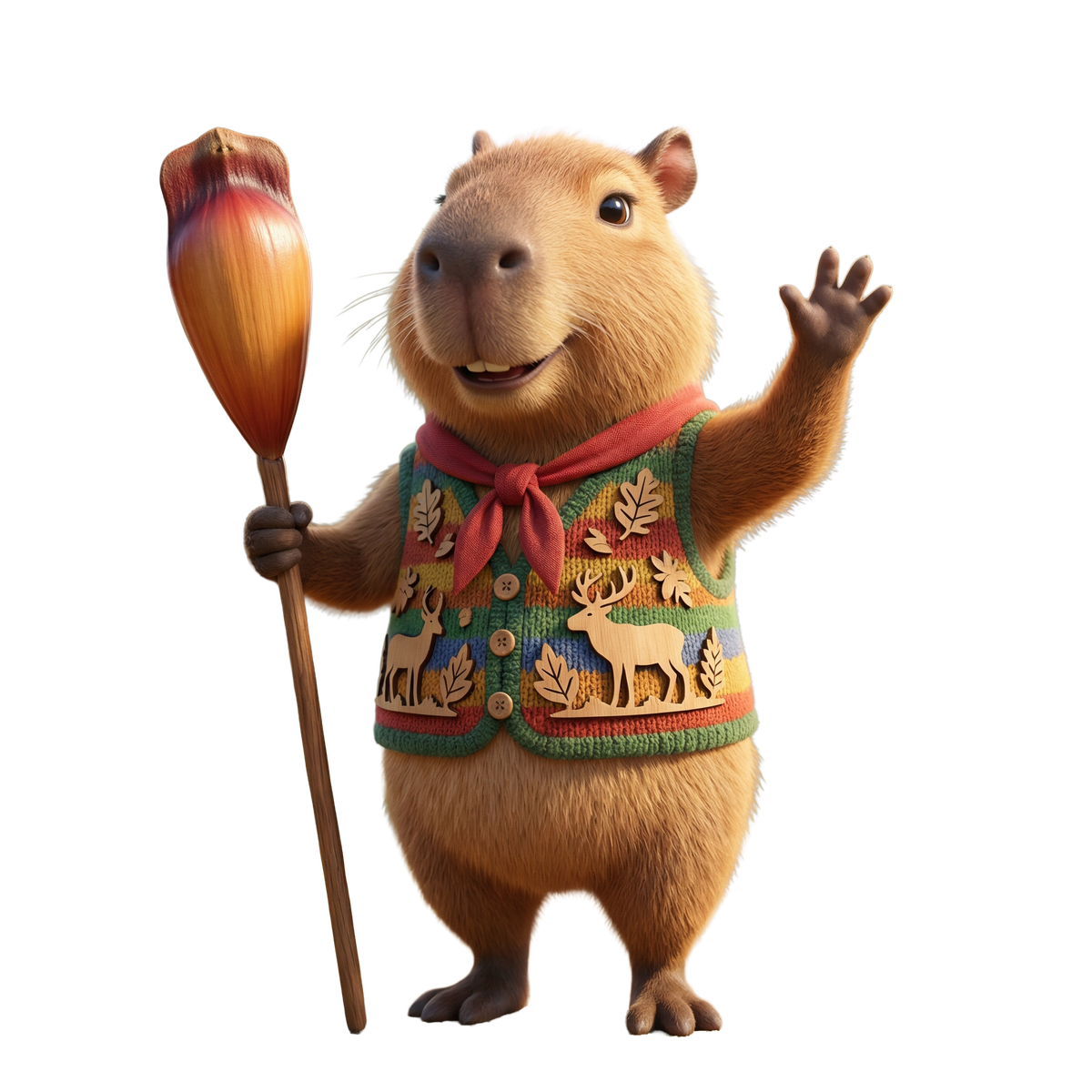 Mascote Capivara Pinhão — Variação